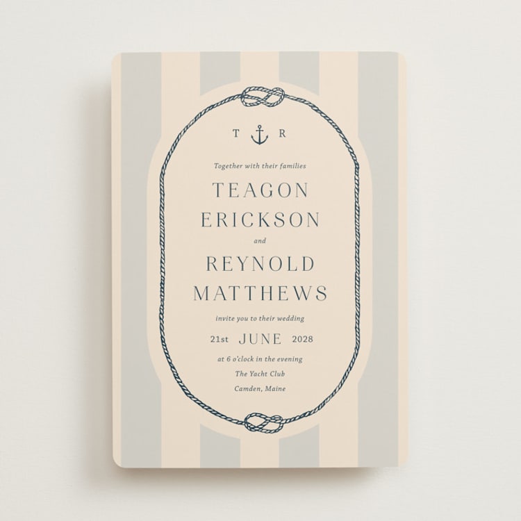 "nautical nuptials" - Wedding Invitations in Sea Breeze by Rebecca Durflinger - Front