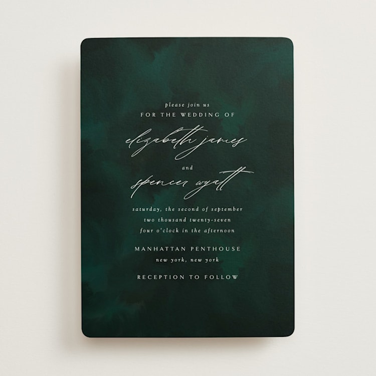 "emerald" - Wedding Invitations in Emerald by Andrea Cernin - Front