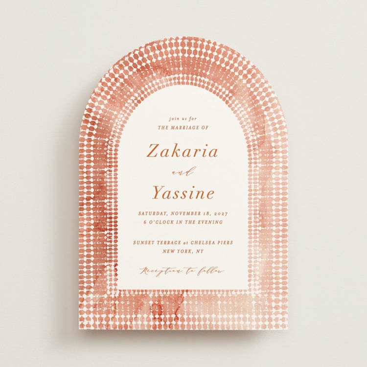 "Moroccan Jewel" - Wedding Invitations in Sepia Sunset by Zhay Smith - Front