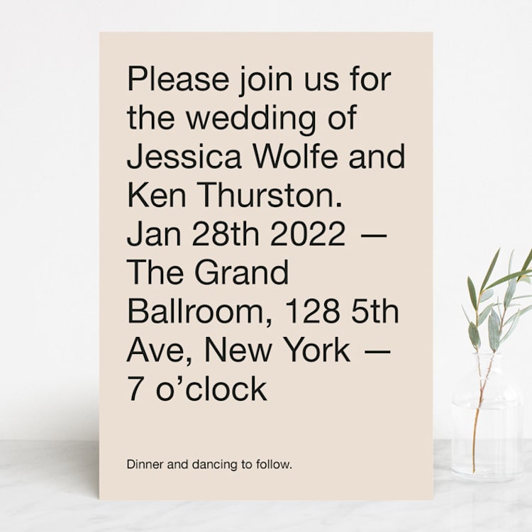 "Proposal" - Wedding Invitations in Buff by Jack Knoebber - Front
