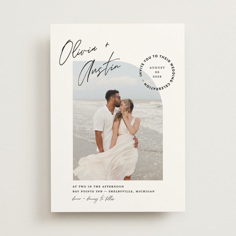"Merge" - Wedding Invitations in Cloud by Pixel and Hank - Front