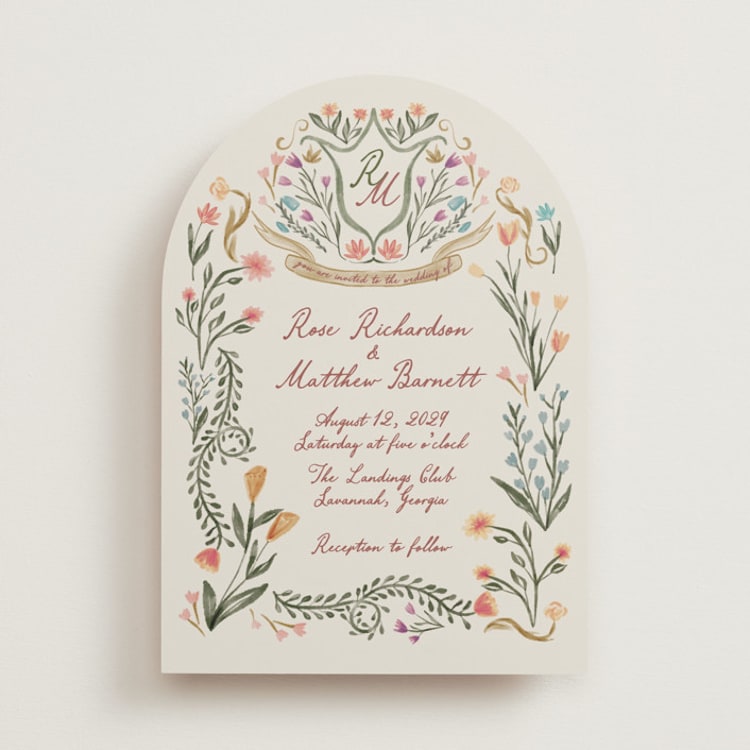 "Chantilly" - Wedding Invitations in Leather by Maja Cunningham - Front