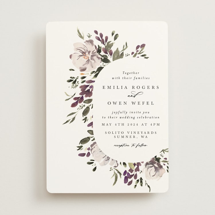 "iliya" - Wedding Invitations in Bordeaux by Itsy Belle Studio - Front