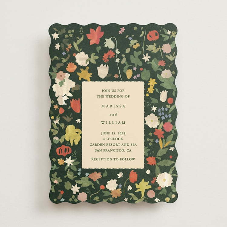 "all the flowers of the world" - Wedding Invitations in Garden by Sumak Studio - Front