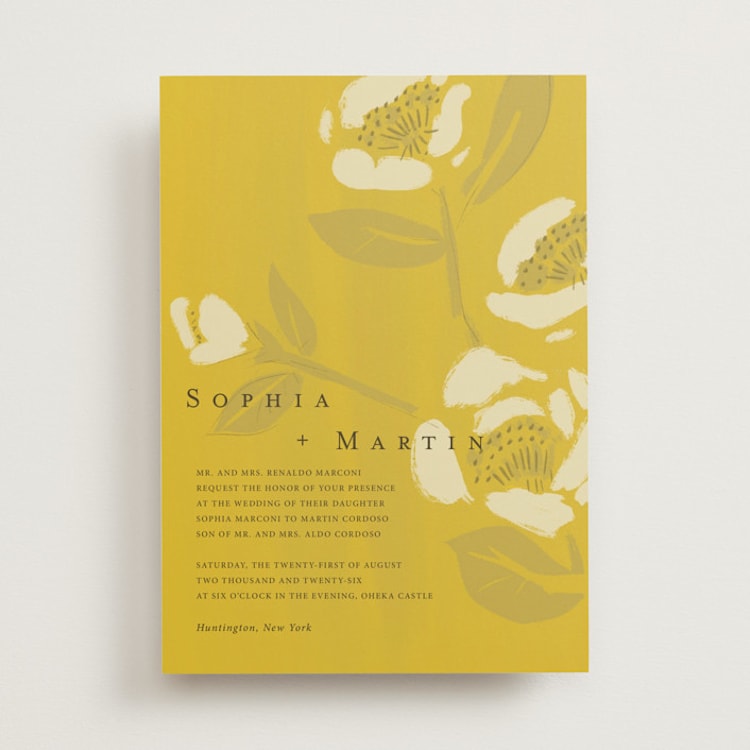 "sophia" - Wedding Invitations in Sunshine by Ani Somi - Front