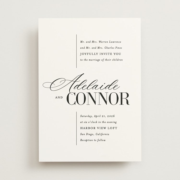 "This and That" - Wedding Invitations in Diamond by Jessica Corliss - Front