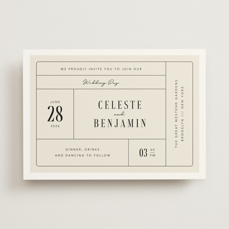 "Everlasting" - Wedding Invitations in Cotton by FRANI - Front