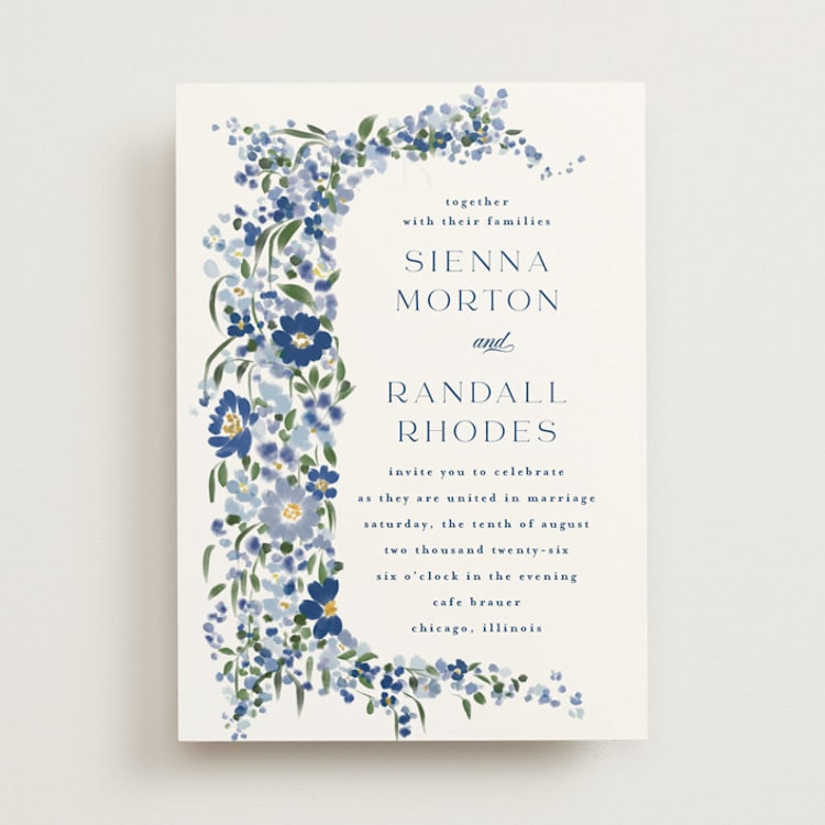 "Meander" - Wedding Invitations in Deep Sea by Angela Marzuki - Front