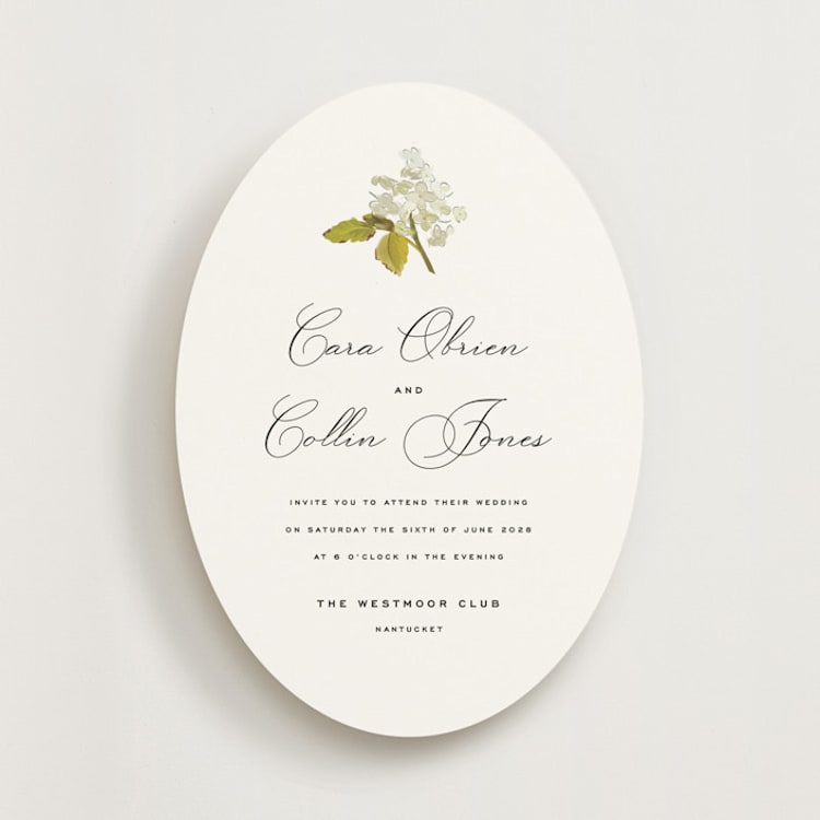 "Limelight" - Wedding Invitations in Linen by Olivia Kanaley Inman - Front