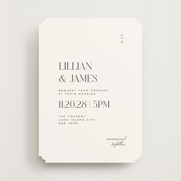 "Clarity" - Wedding Invitations in Diamond by Heather Cairl - Front