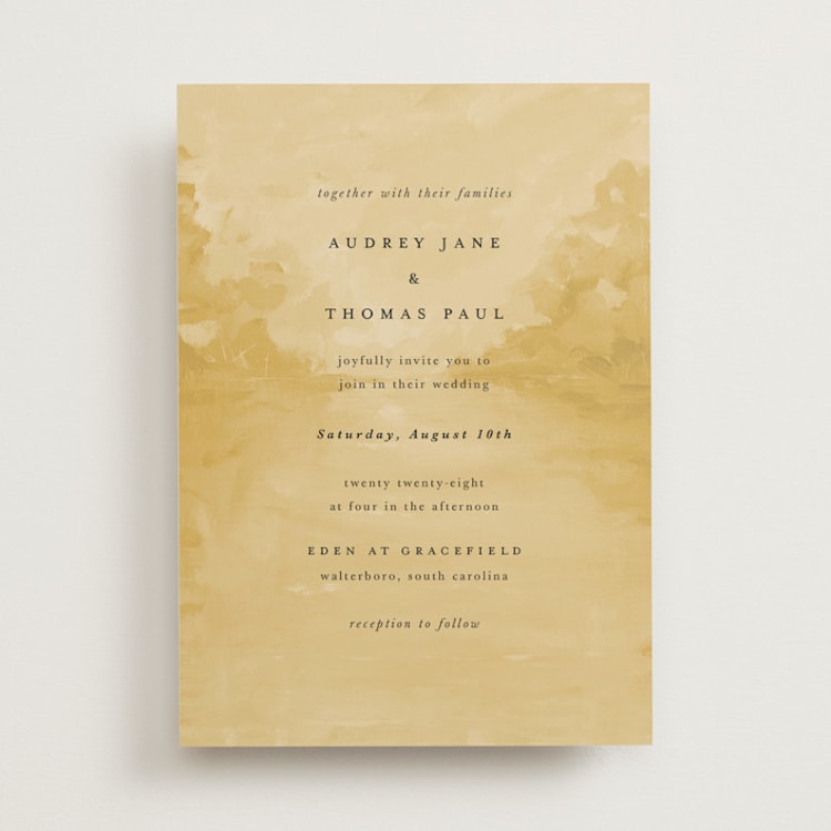 "Silhouette" - Wedding Invitations in Sunrise by Lindsay Megahed - Front
