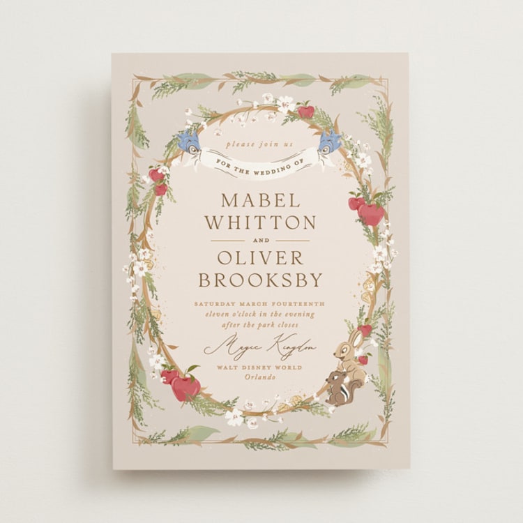 "Disney's Snow White Someday" - Wedding Invitations in Forest Floor by Erin L. Wilson - Front