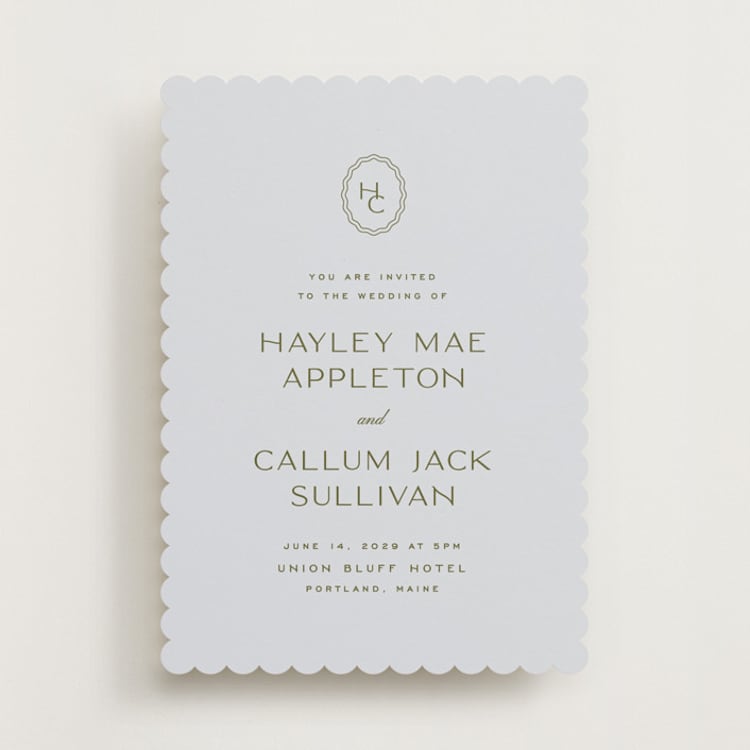 "callum" - Wedding Invitations in Lavender by Ellen Schlegelmilch - Front