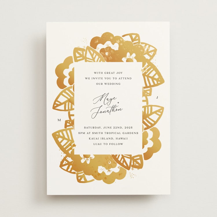"Sparks" - Wedding Invitations in Sunshine by Corie Page - Front