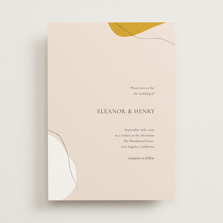 "Trust" - Wedding Invitations in Ochre by Wendy Chung - Front