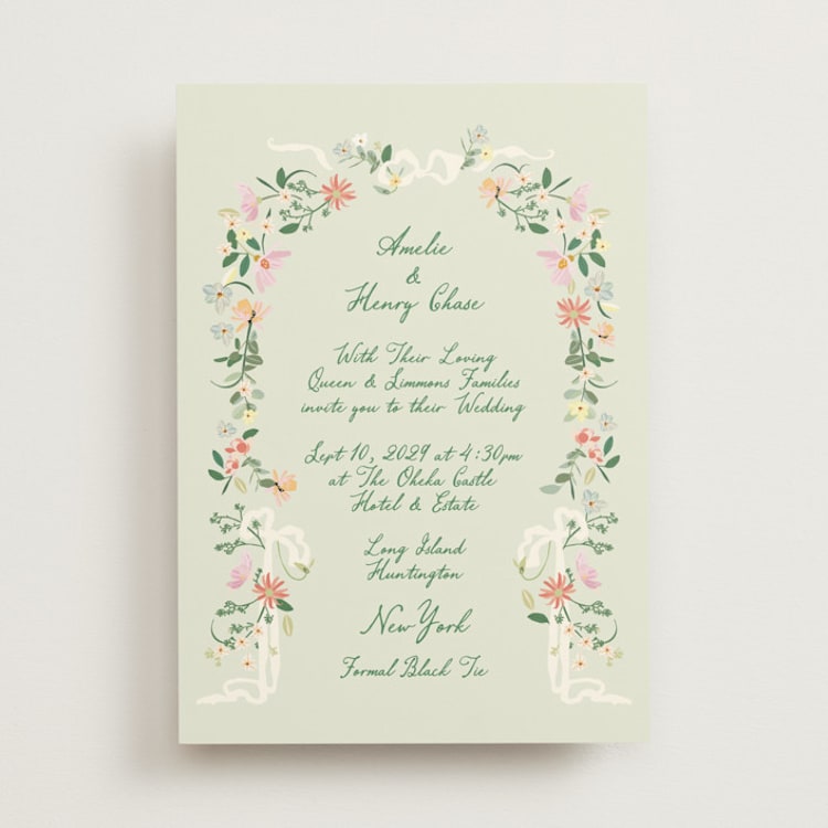 "spring draped garland" - Wedding Invitations in Spring by Phrosné Barwood - Front