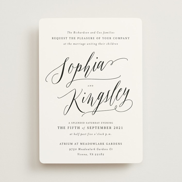 "Nothing Compares To You" - Wedding Invitations in Cream by Design Lotus - Front