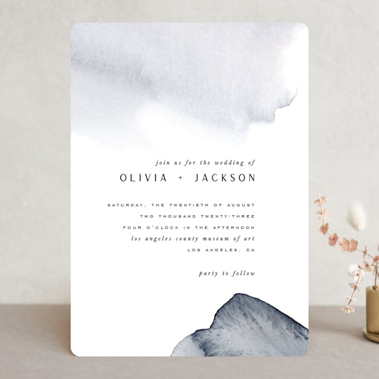 "Blueridge" - Wedding Invitations in Ocean by Leah Bisch - Front