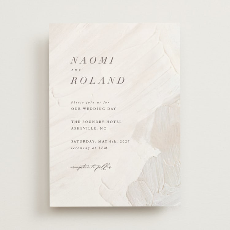 "Neutrality" - Wedding Invitations in Cream by Hooray Creative - Front