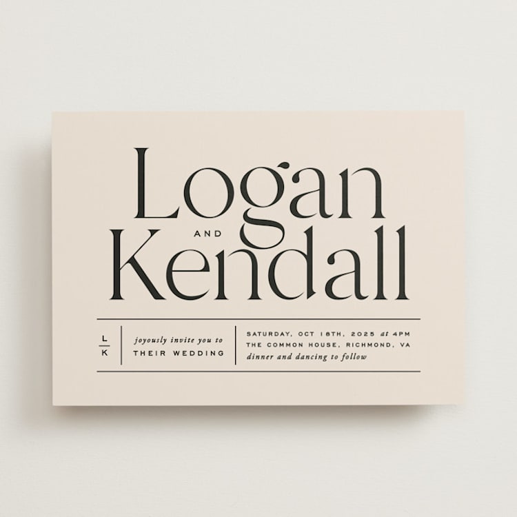 "Ivy" - Wedding Invitations in Ecru by Carly Reed Walker - Front