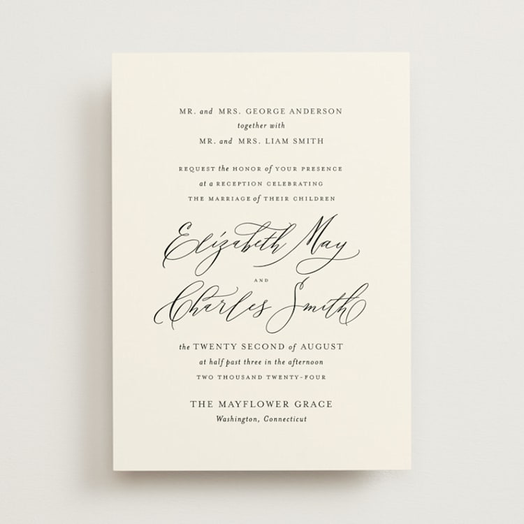 "Elysium" - Wedding Invitations in Linen by Design Lotus - Front