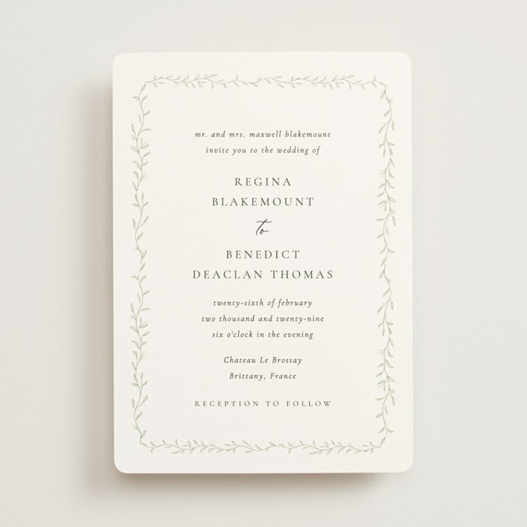 "cramique" - Wedding Invitations in Ivy by chocomocacino - Front
