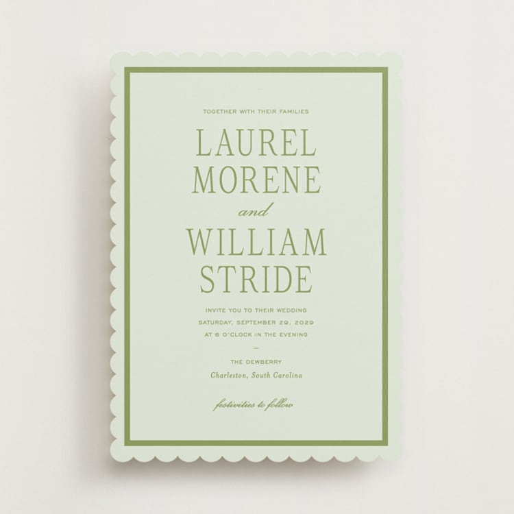 "dewberry" - Wedding Invitations in Forest by Sara Hicks Malone - Front