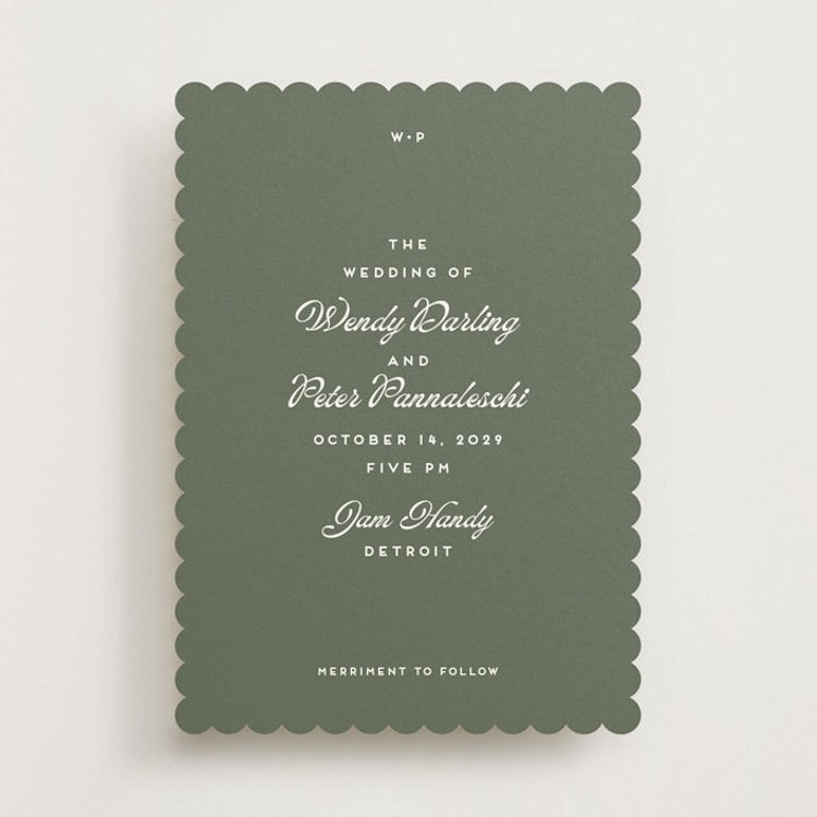 "Penumbra" - Wedding Invitations in Garden by Snow and Ivy - Front