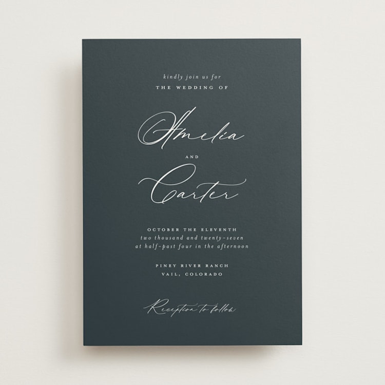 "modern vintage" - Wedding Invitations in Jade by Emily Betts - Front