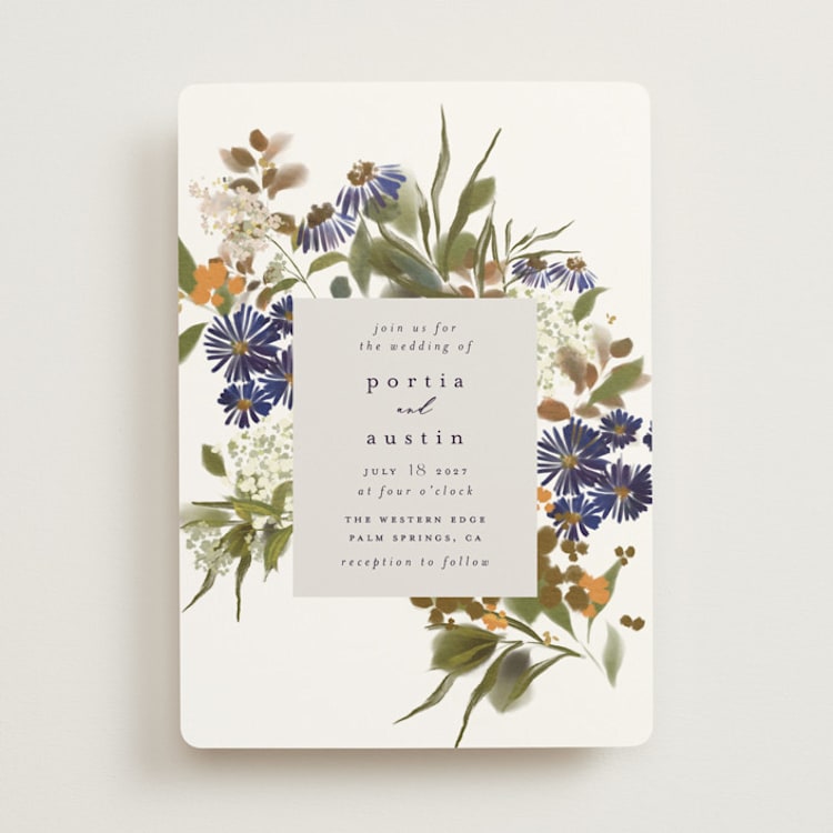 "Pressed Garden" - Wedding Invitations in Fall by Grace Kreinbrink - Front