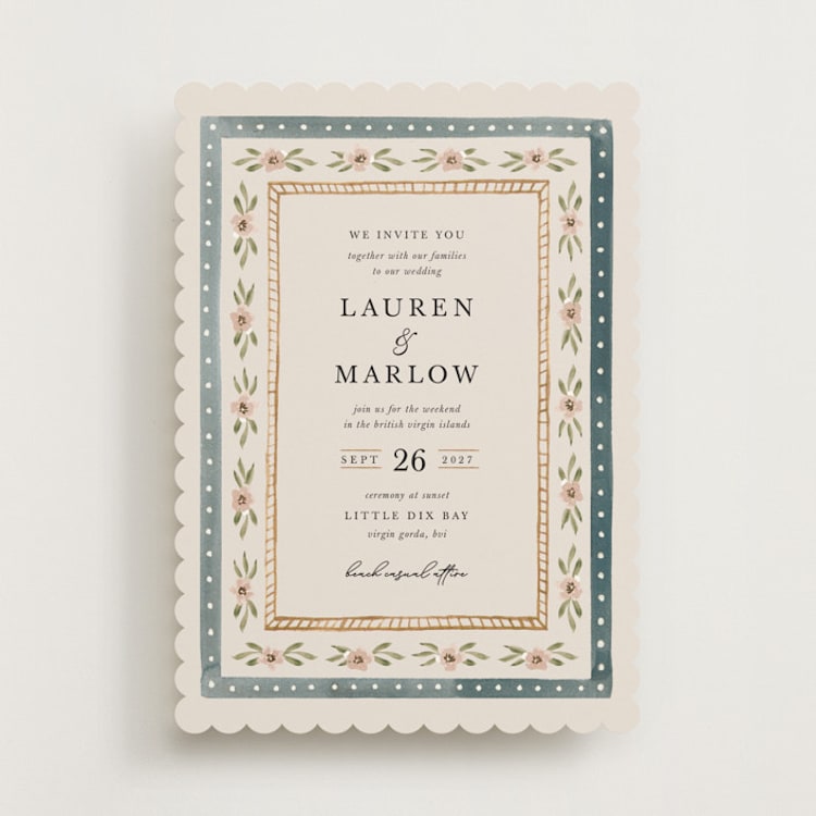 "Americana " - Wedding Invitations in Sea by leslie hamer - Front