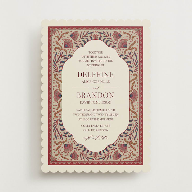 "century" - Wedding Invitations in Merlot by Jen Owens - Front