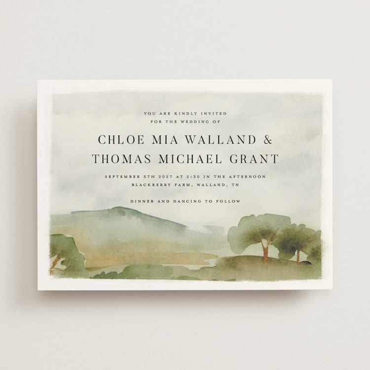 "Countryside" - Wedding Invitations in Emerald by Petra Kern - Front