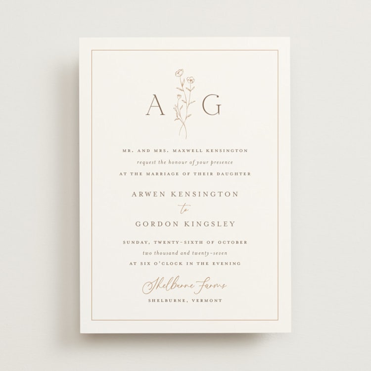 "Kouignette" - Wedding Invitations in Chiffon by chocomocacino - Front