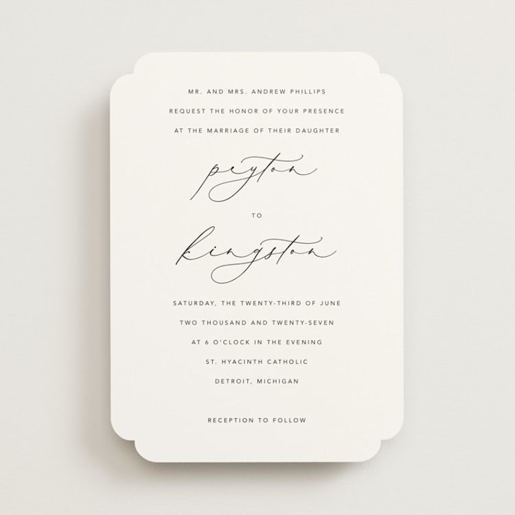 "Join Together" - Wedding Invitations in Inked by Design Lotus - Front