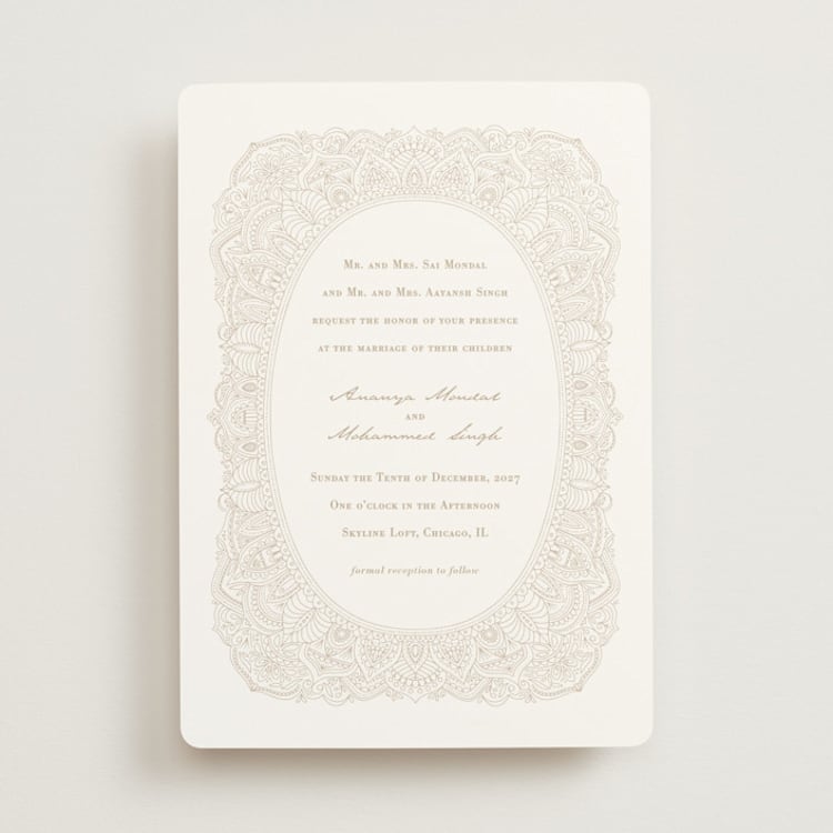 "Extravagant" - Wedding Invitations in Natural by Jessie Steury - Front
