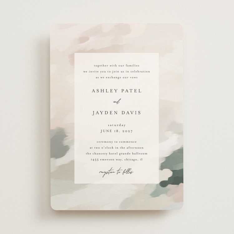 "Vista" - Wedding Invitations in Forest by Melanie Severin - Front