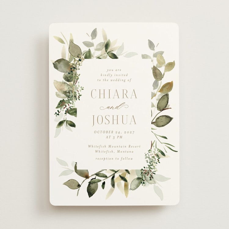"Lovely" - Wedding Invitations in Moss by Petra Kern - Front