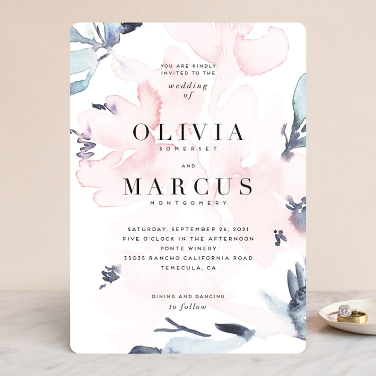 "Florista Modernista" - Wedding Invitations in Azalea by Petra Kern - Front