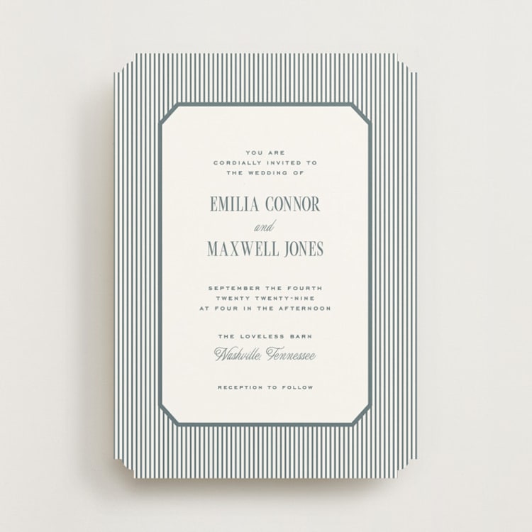 "Modern Stripes" - Wedding Invitations in Capri by Emily Betts - Front