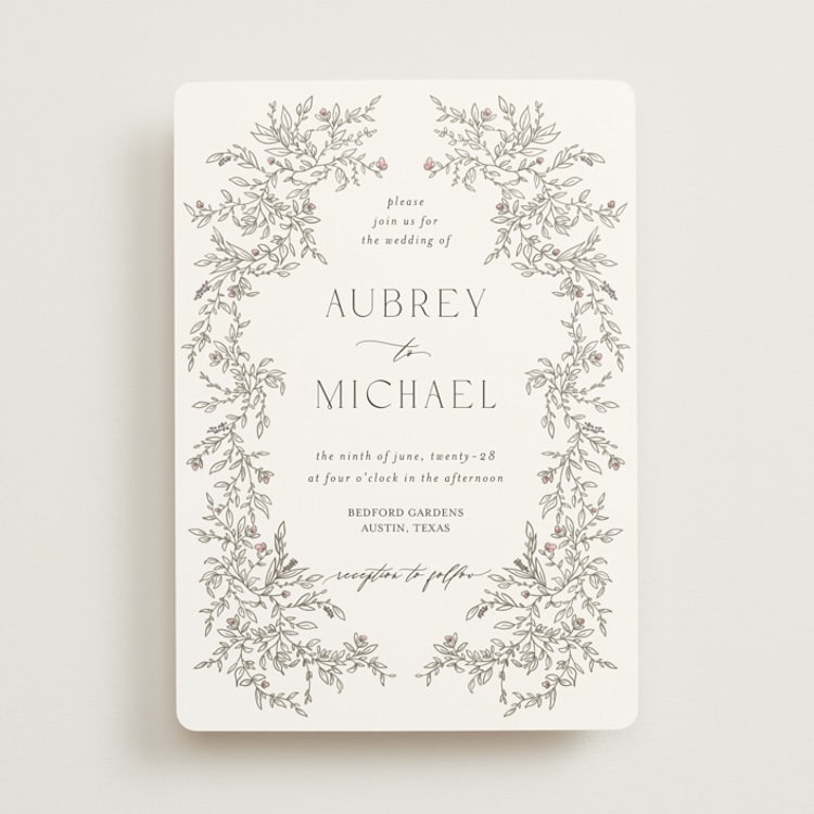 "Cottonwood" - Wedding Invitations in Ravello by Anne Ciotola - Front