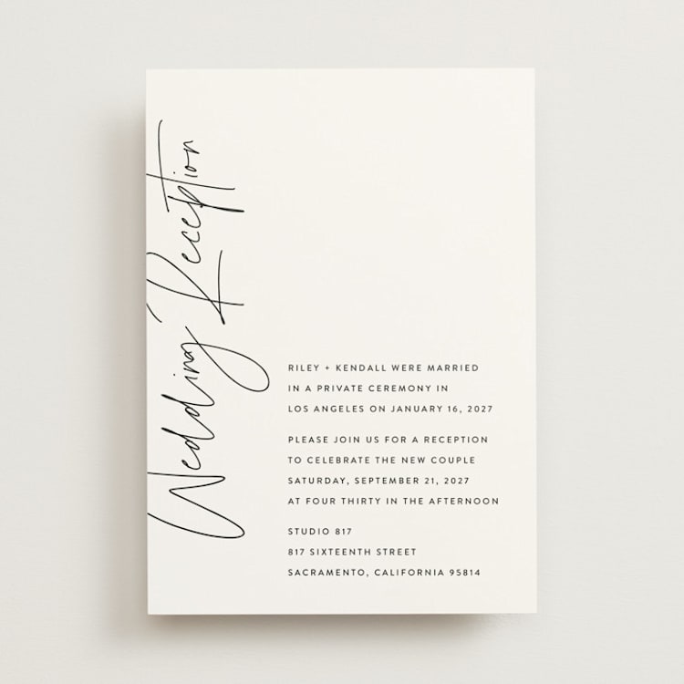 "printed" - Wedding Invitations in Onyx by JoAnn Jinks - Front