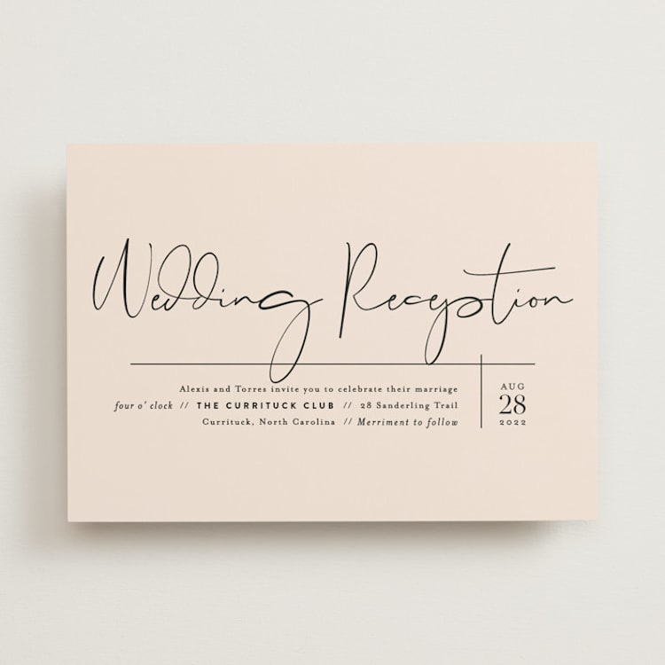 "Just the Two of Us" - Wedding Invitations in Blush by Jennifer Wick - Front