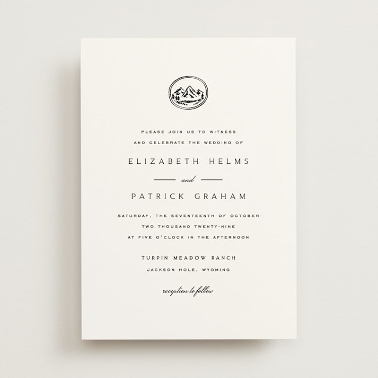 "Aspen Knoll" - Wedding Invitations in Cotton by Amy Kross - Front