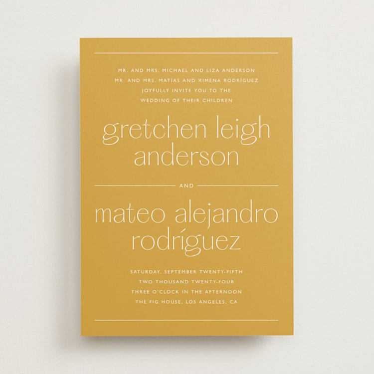 "goldfinch" - Wedding Invitations in Sunshine by Lindsay Stetson Thompson - Front
