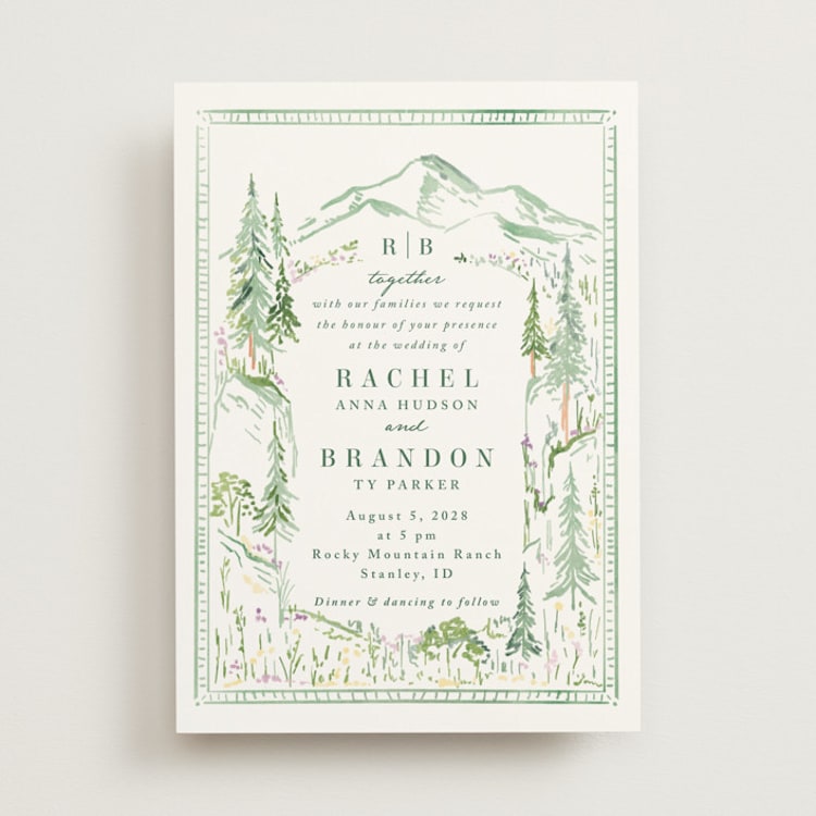 "Plain Air" - Wedding Invitations in Meadow by Petra Kern - Front