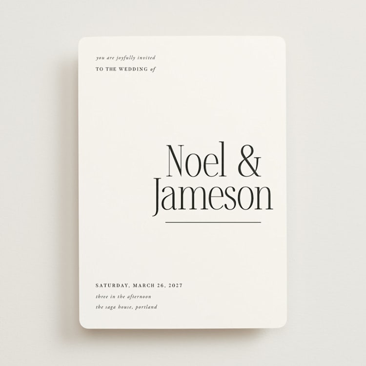 "Modern Space" - Wedding Invitations in Cloud by Ashlee Townsend - Front