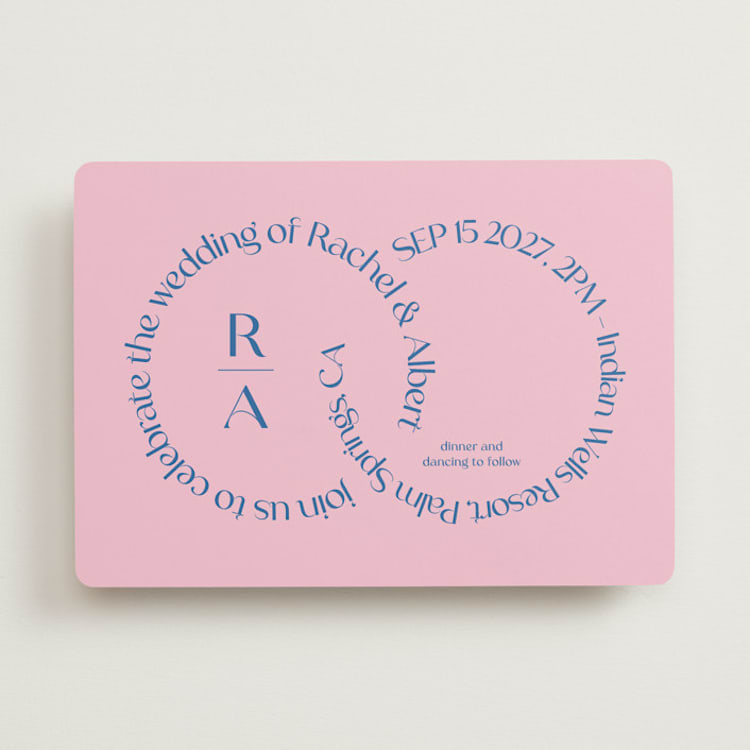 "Connected" - Wedding Invitations in Marseille by Claudia Orengo - Front