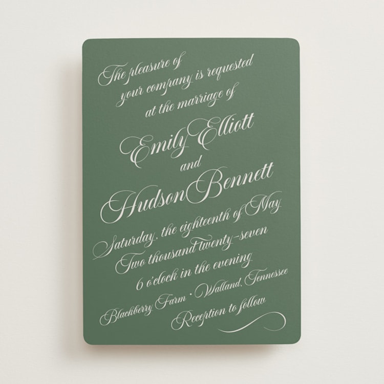 "Enchanted" - Wedding Invitations in Garden by Alston Foster - Front