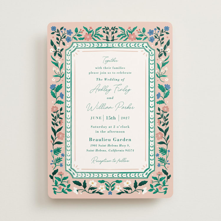 "Le Jardin" - Wedding Invitations in Petal by Elly - Front